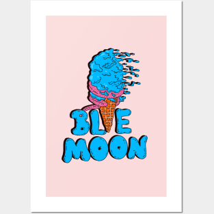 Blue moon icecream Posters and Art